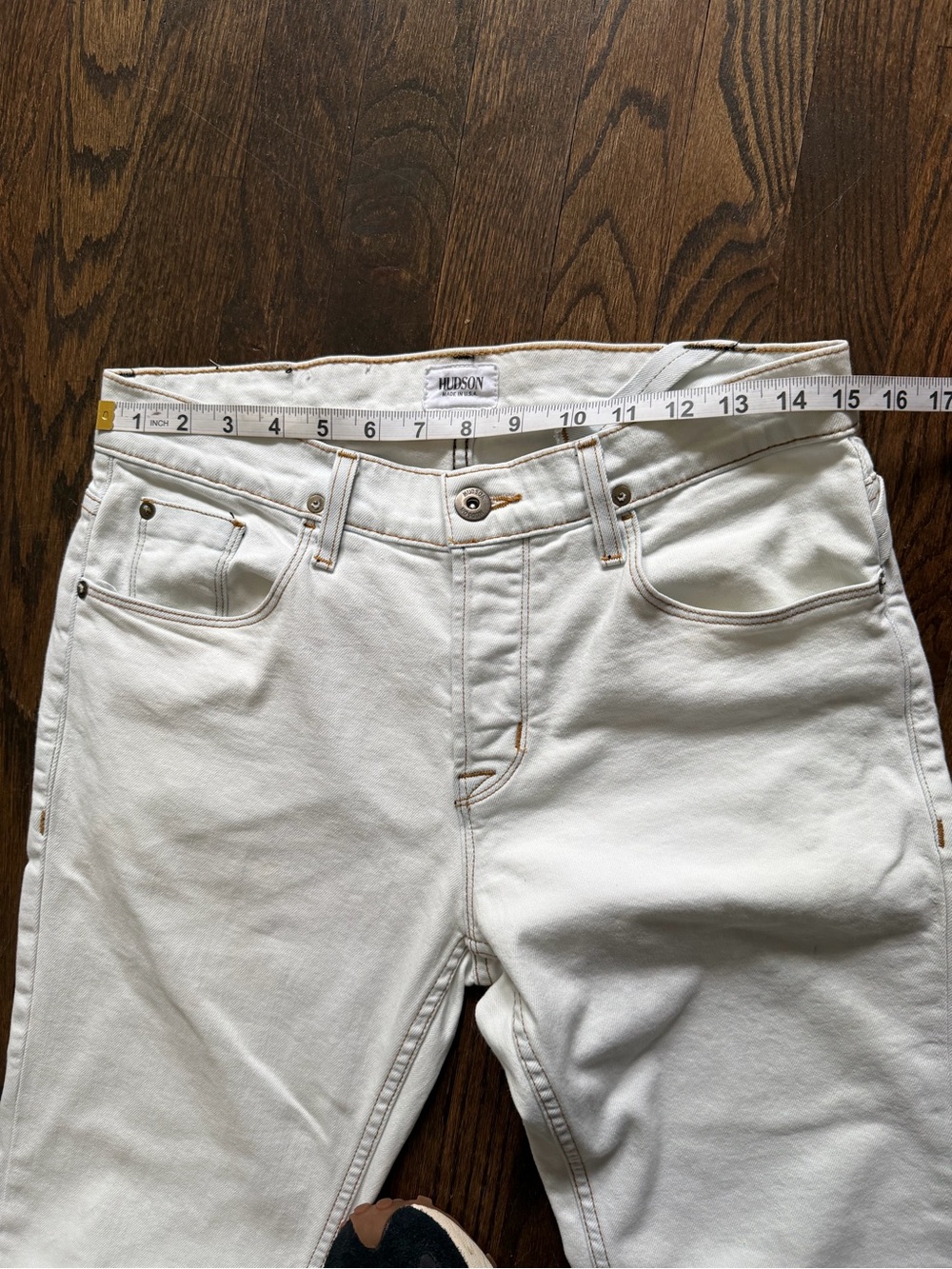 Hudson Jeans White Slim Sartor Denim - Picture 6 of 7